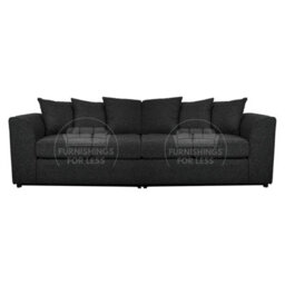 Furnishings For Less UK Paris Charcoal Boucle Fabric Long 4 Seater Sofa - Scatter - thumbnail 2