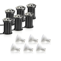 Auraglow Ip67 Anti-Dazzle Stainless Steel Gu10 Deck Light - Warm White - 6 Pack - thumbnail 2