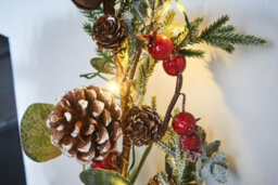 WeRChristmas 9 Ft Pre-Lit Frosted Artificial Christmas Garland With Eucalyptus, Pinecones And Berries, 55 Warm White Leds - thumbnail 4