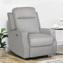 Homcom Electric Armchair, Fabric Recliner Chair With Usb Port, Grey
