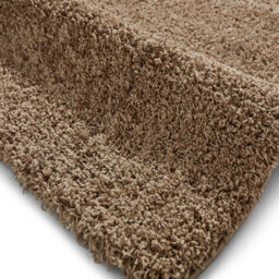 Beige Plain Shaggy Rug, 50mm Thick Stain-Resistant Rug, Modern Rug For Bedroom, Livingroom, & Diningroom-133Cm (Circle) - thumbnail 2