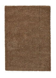 Beige Plain Shaggy Rug, 50mm Thick Stain-Resistant Rug, Modern Rug For Bedroom, Livingroom, & Diningroom-133Cm (Circle) - thumbnail 1