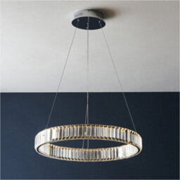 Loops Hanging Ceiling Pendant Light - Chrome Plate & Clear Crystal - 36W Led (Smd 2835) Warm White - thumbnail 3