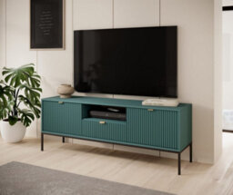 Arte Stylish Nova Tv Cabinet H560mm W1540mm D390mm In Green - Bold Entertainment Storage Solution - thumbnail 4