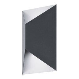 Stylish Ip44 Outdoor Wall Light In Anthracite And White With Built-In Led