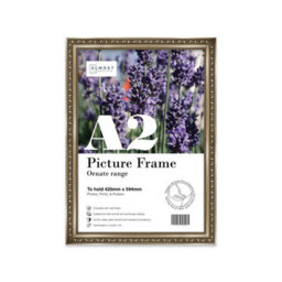 A2 Gunmetal  Ornate Picture Frame (59.4 X 42Cm) Poster, Photo, Artwork, Gallery Wall Or Print