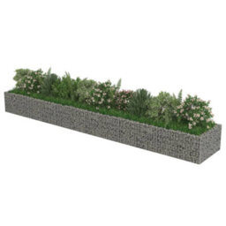 Berkfield Gabion Raised Bed Galvanised Steel 540X90X50 Cm - thumbnail 4