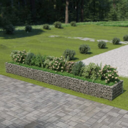 Berkfield Gabion Raised Bed Galvanised Steel 540X90X50 Cm - thumbnail 1