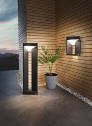 2 Pack Modern Black Aluminium Ip54 Outdoor Bollard Lights With 10W Led Lamps - thumbnail 4