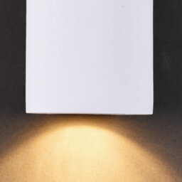 Harper Living Ceramic Full Cylinder Wall Light, Up And Down White Paintable 2 Lights Gu10 Sockets (No Bulbs) - thumbnail 3