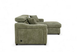 Green Corner Sofa Bed With Storage In Chenille Fabric 2C1 Sofabed - thumbnail 7