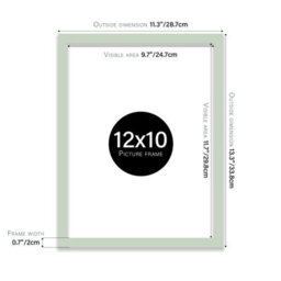 12X10 Mint Green Picture Frame (30.5 X 25.4Cm) Poster, Photo, Artwork, Gallery Wall Or Print - thumbnail 3