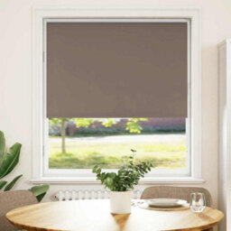 Berkfield Roller Blind Blackout Coffee 90X150 Cm Fabric Width 85.7 Cm Polyester - thumbnail 1