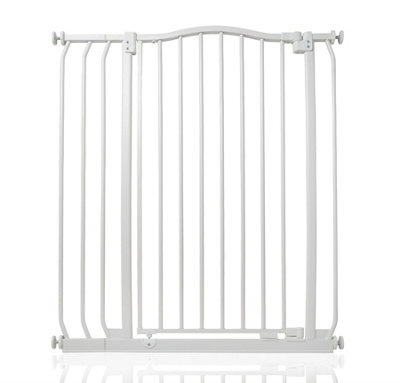 Bettacare Extra Tall Curved Top Dog Gate, 80Cm - 89Cm, Matt White, Extra Tall 100Cm In Height, Pressure Fit Pet Gate - image 1