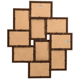 Berkfield Modern Collage Photo Frame For 10X(13X18 Cm) Picture Dark Brown Mdf - thumbnail 3