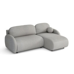 Galeria Corner Sofa Bed With Storage Universal Light Grey - thumbnail 3