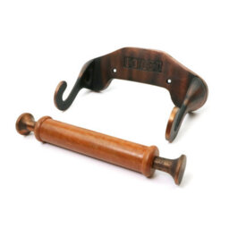 Oakcrafts - Antique Cast Iron Victorian Style Toilet Roll Holder - Copper Finish - thumbnail 2