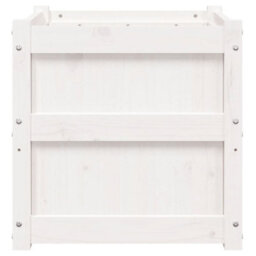 Berkfield Rustic Garden Planters 2 Pcs White Solid Wood Pine - thumbnail 7