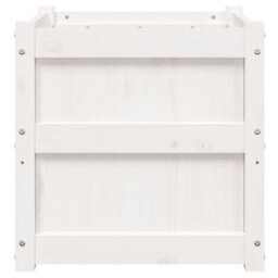 Berkfield Rustic Garden Planters 2 Pcs White Solid Wood Pine - thumbnail 6