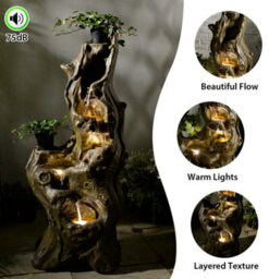 Bumilgar Stunning 5-Tier Outdoor Waterfall Fountain With Led Lights For Garden Patio Porch - thumbnail 2