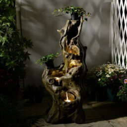 Bumilgar Stunning 5-Tier Outdoor Waterfall Fountain With Led Lights For Garden Patio Porch - thumbnail 8
