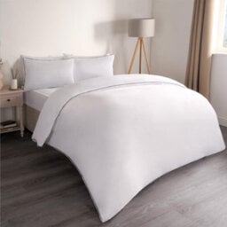 OHS Luxury Duvet Cover Set Piped Edge Soft Quilt Pillowcase Bedding, Double - thumbnail 3