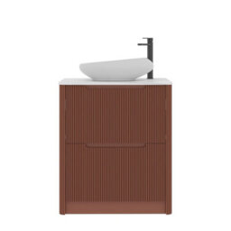 Royal Bathrooms Avenza 700mm Terracotta Clay Floor Standing Countertop Bathroom Vanity Unit 2 Drawer With Nova Basin - thumbnail 6