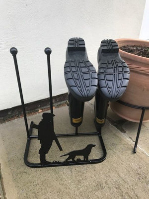 Poppy Forge 2 Pair Boot Rack - Gun Down - Steel - L30.4 X W38 X H48.3 Cm - Black - image 1