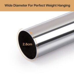 Moonlight Bedding Extendable Metal Curtain Pole With Ball Finials - Adjustable Plain Curtain Rod (Chrome, 48 - 84 Inch) - thumbnail 4