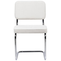 Beliani Set Of 2 Dining Chairs Irwin Corduroy Off-White - thumbnail 4