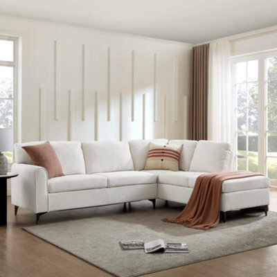 Home Detail Alyssum Right-Hand Facing Corner Sofa, White Boucle - image 1