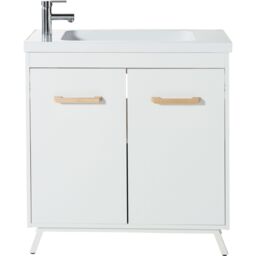 GoodHome Ladoga Matt White Vanity Unit & Basin Set - Includes Towan Basin (W)800mm (H)810mm - thumbnail 4