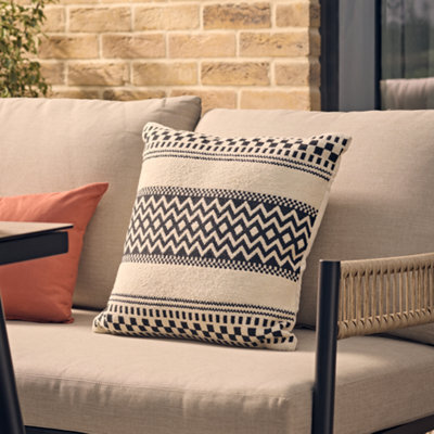 Candlelight Black & White Indoor & Outdoor Cushion (W)43Cm