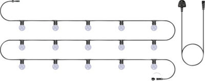 Eagle Connect Festoon Black Rubber Ip44 5M/15X2W Cool White Opaque Lamps - image 1