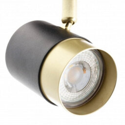 CGC Lighting Cgc Orio Black And Brushed Gold Single Gu10  Adjustable Ceiling Spot Light - thumbnail 5