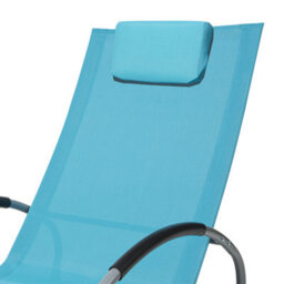 Beliani Rocking Sun Lounger Campo Metal Turquoise - thumbnail 9