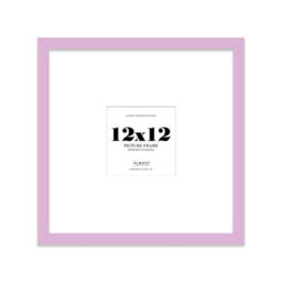"12X12"" Lilac Picture Frame - 12X12"" Square Frame With 8X8"" Mount For 12X12""/8X8"" Pictures Moderrn Style Thin Edge, 1 Pack" - thumbnail 1
