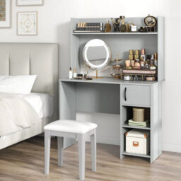 Modern Computer Desk Home Office Writing Study Desk With Display Shelf - thumbnail 5