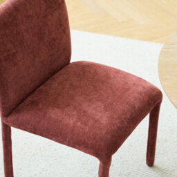Nordlys Set Of 2 Metal And Terracotta Fabric Dining Chairs Modern Design Style Dining Room - thumbnail 5