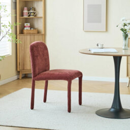 Nordlys Set Of 2 Metal And Terracotta Fabric Dining Chairs Modern Design Style Dining Room - thumbnail 8