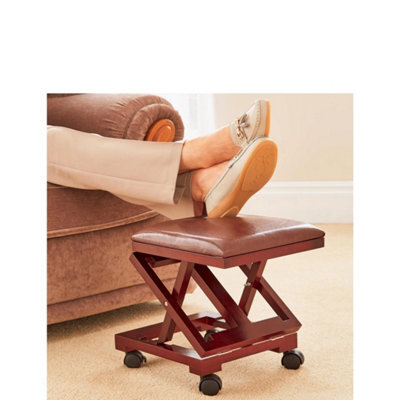 Adjustable Padded Cushion Footstool Portable Foot Rest - image 1