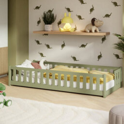 Arte Zoya Olive 90 X 190Cm Single Low Bed - Foam Mattress Included - thumbnail 1