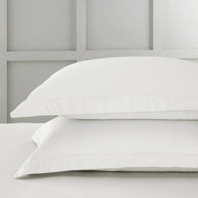 Bianca 400 Thread Count Cotton Sateen Oxford Pillowcase Pair Ivory - image 1
