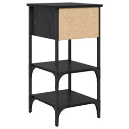 Walplus Bedside Cabinet With Drawer Black Oak 34 X 36 X 70 Cm - thumbnail 8