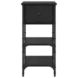 Walplus Bedside Cabinet With Drawer Black Oak 34 X 36 X 70 Cm - thumbnail 6