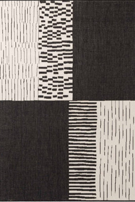 The Rugs Ted Baker Reversible Outdoor Indoor Acacia Rug Geometric In Black - image 1