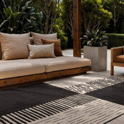 The Rugs Ted Baker Reversible Outdoor Indoor Acacia Rug Geometric In Black - thumbnail 3