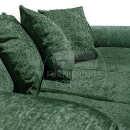 Furnishings For Less UK Monaco Chenille Fabric Long 4 Seater Sofa  Green - thumbnail 6