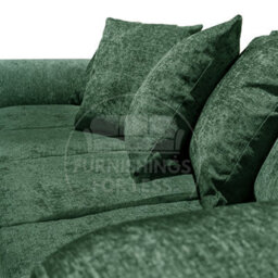 Furnishings For Less UK Monaco Chenille Fabric Long 4 Seater Sofa  Green - thumbnail 7