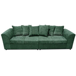 Furnishings For Less UK Monaco Chenille Fabric Long 4 Seater Sofa  Green - thumbnail 2